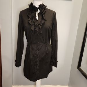 Black Dress with Frilly Collar